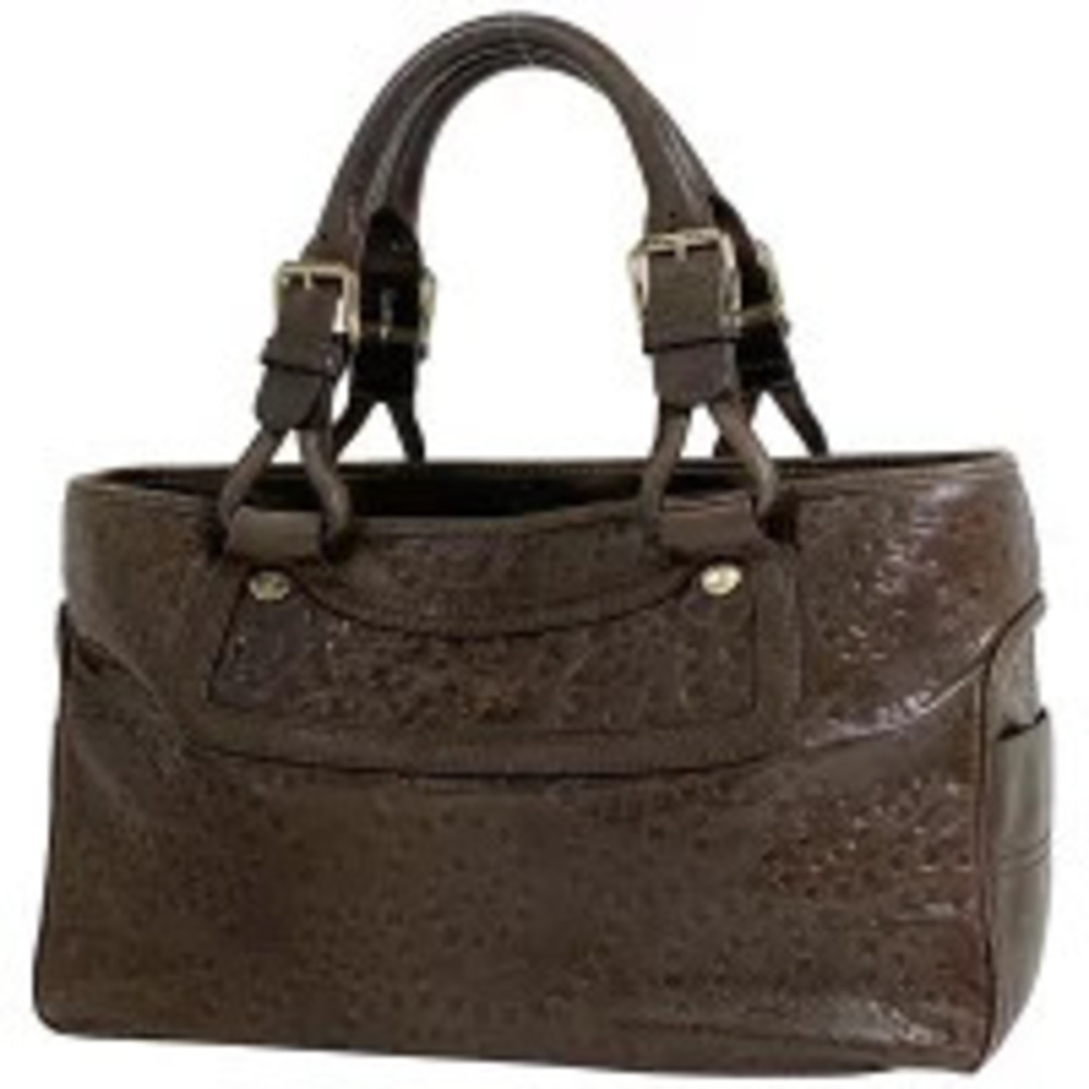 Celine Boogie Bag Blazon Handbag Leather Brown